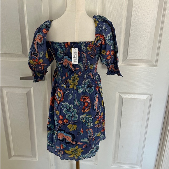 Velvet by Graham & Spencer Women's Ramira Dress, Blue/Orange, Size Small, NWT - Picture 4 of 8